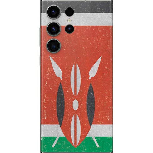 Kenya Flag Distressed Galaxy Skins